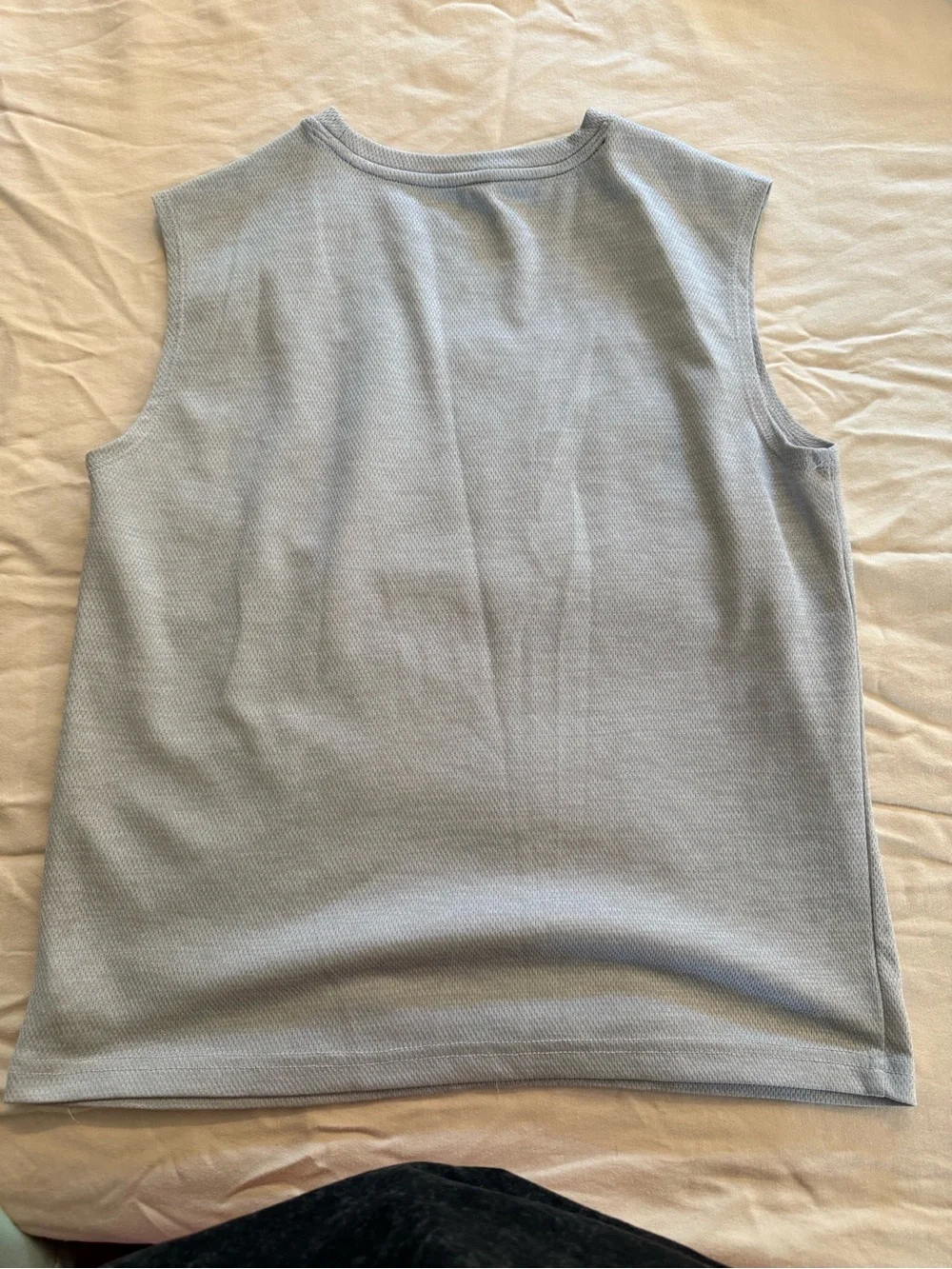 Old Navy Active Cream Tank with Blue Trim